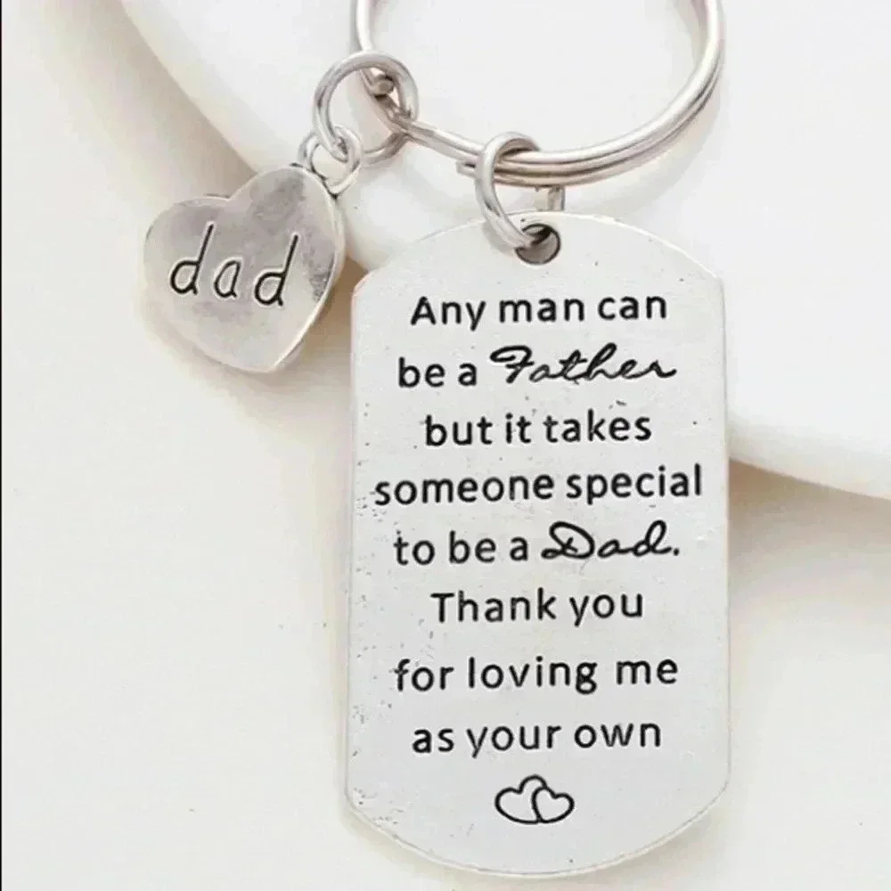 🆕 Dad Lettering Stainless Steel Keychain 🆕